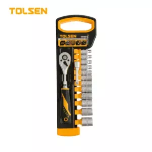 Трещетка с набором головок 1/4" TOLSEN 15150