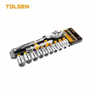 Трещетка с набором головок 1/4" TOLSEN 15390