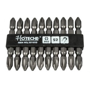 Набор бит  1/4", PН2-65мм, 10шт.  HOTECHE  251010